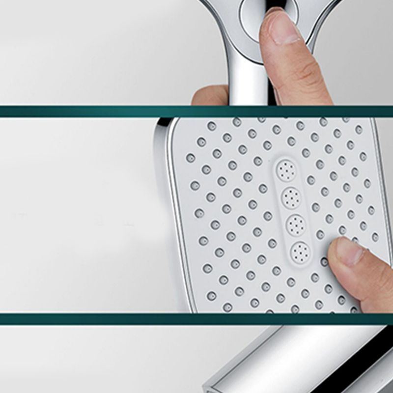 Avtoit | Rectangular Self-Cleaning Hand Shower Adjustable Spray Pattern Wall-Mounted Hand Shower