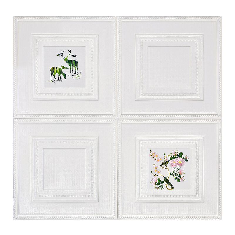 Avtoit | Modern Wall Panel Cartoon Print Peel and Stick Waterproof Wall Panel