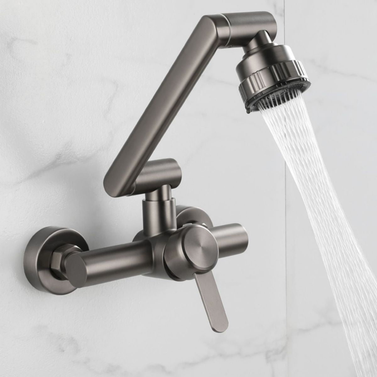 Avtoit | Modern Wall-Mount Kitchen Faucet Single Handle Faucet in Chrome