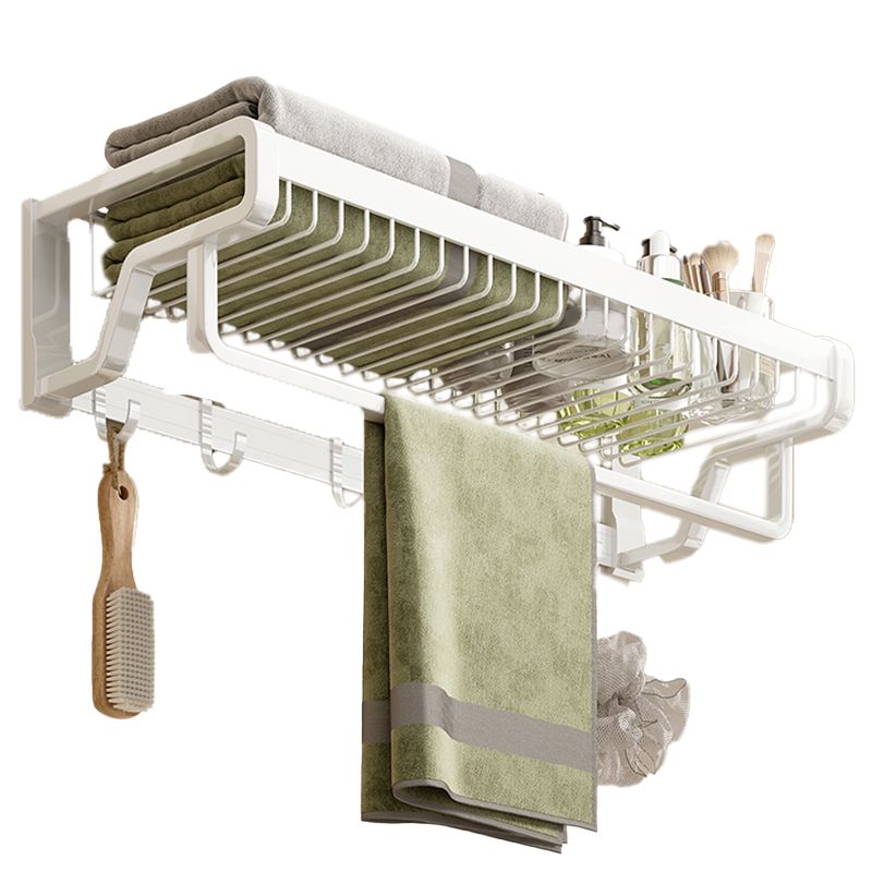 Avtoit | Contemporary bathroom accessory set made of matte stainless steel-aluminum with bathrobe hook/bath shelf