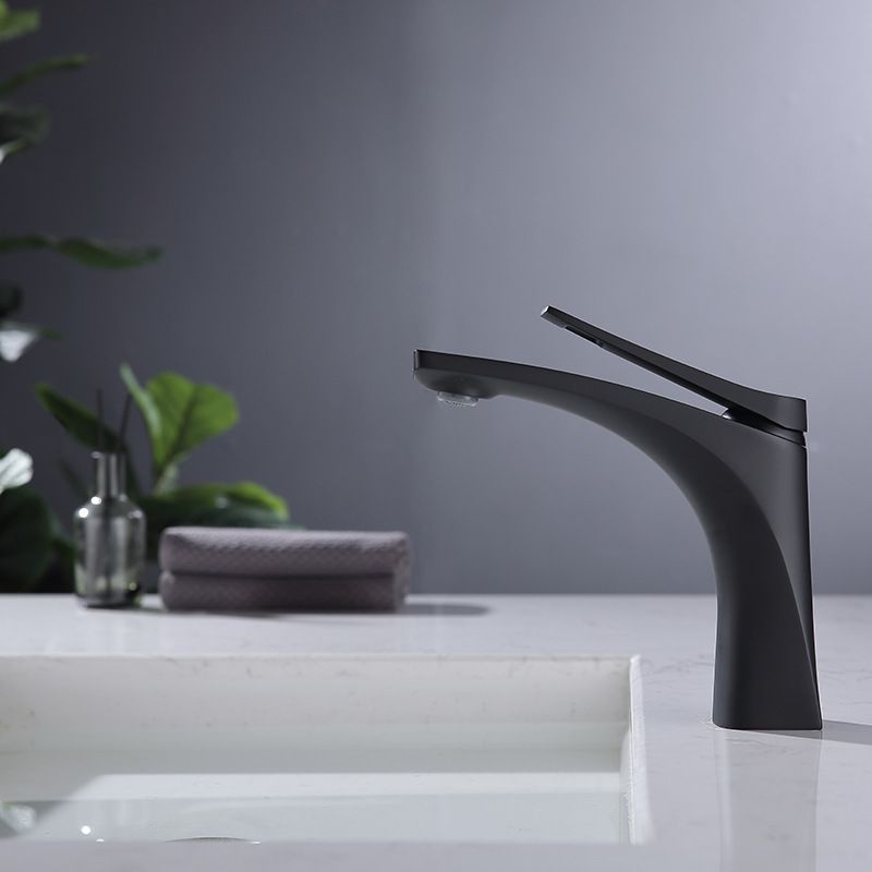 Avtoit | Modern Vessel Faucet Brass Lever Handles Low Arc with Water Hose Bathroom Vessel Faucet