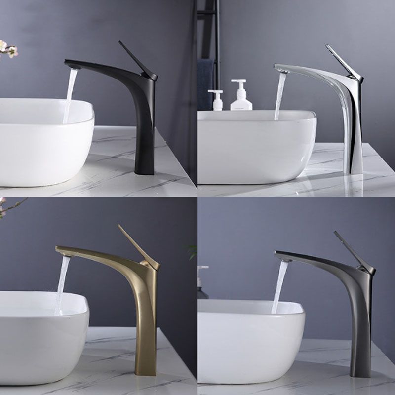 Avtoit | Modern Vessel Faucet Brass Lever Handles Low Arc with Water Hose Bathroom Vessel Faucet