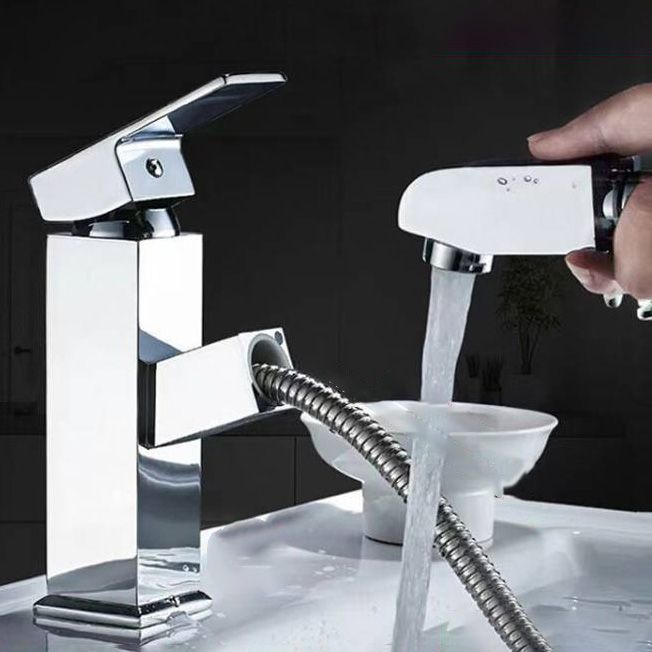 Avtoit | Contemporary Bath Faucet Brass Lever Handle Pull-Out Sink Faucet