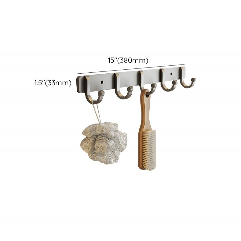 Avtoit | Contemporary Bathroom Accessory Set Grey Aluminum Bathroom Accessory Kit