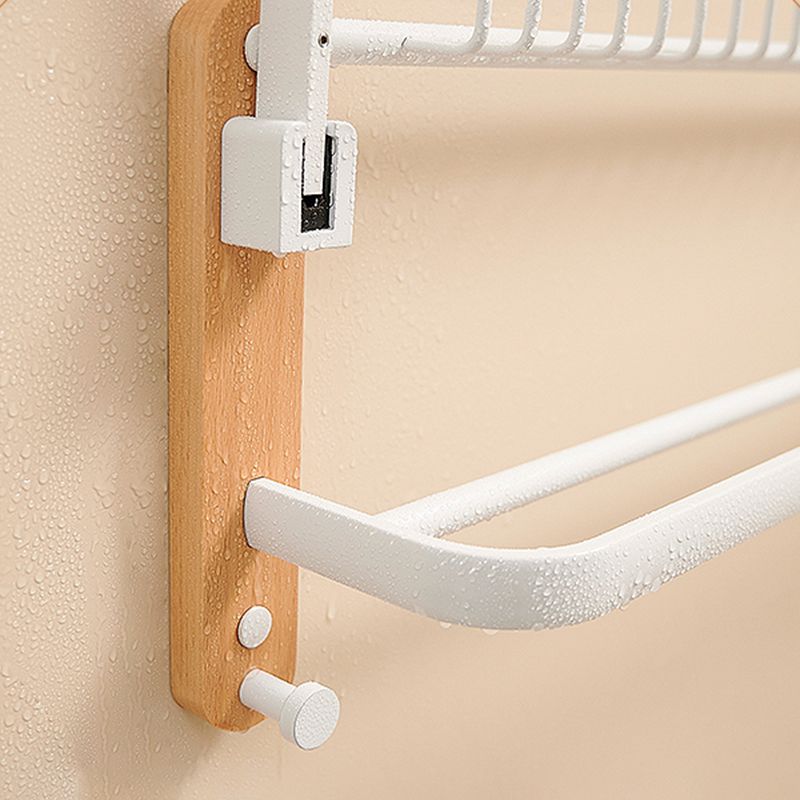 Avtoit | Aluminium and Wood Bathroom Accessories Set White Bathroom Accessories Kit