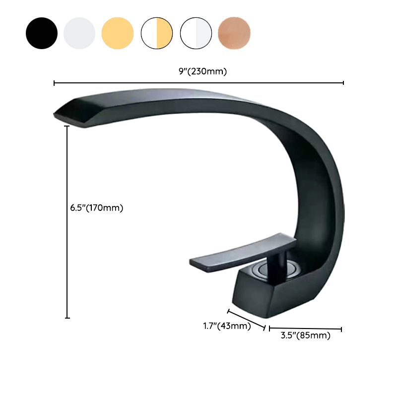 Avtoit | 17 cm High Basin Faucet Luxury 1 Hole Basin Faucet Cubic Bathroom Faucet