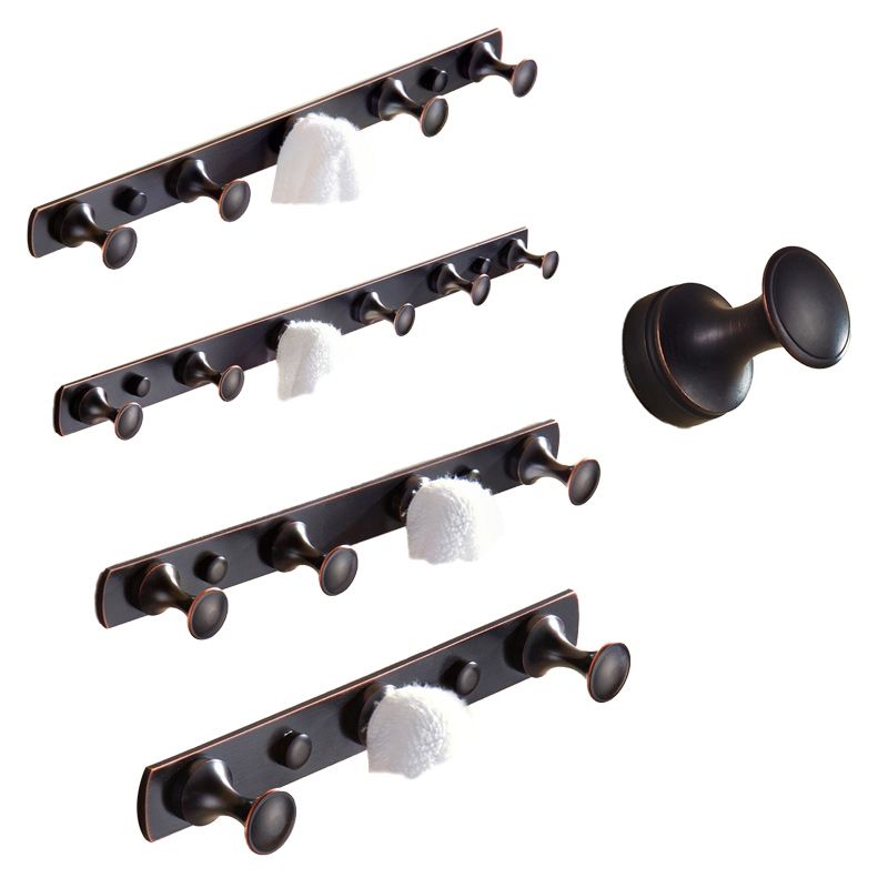 Avtoit | 5-piece traditional bathroom accessory set brushed brass bathrobe hooks