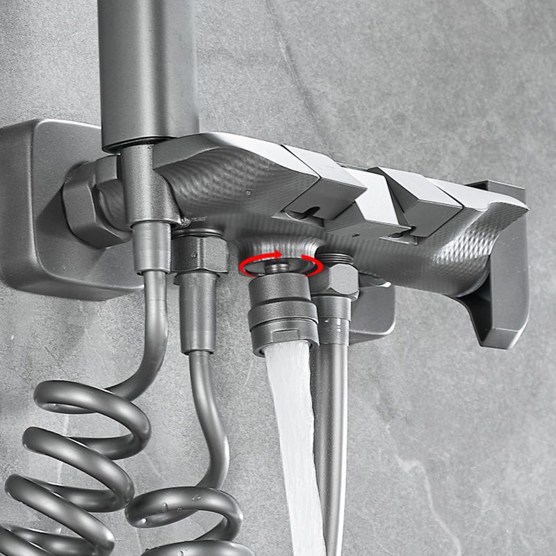 Avtoit | Wall-mounted shower system Gray Adjustable spray pattern Lever handle Shower hose Shower set