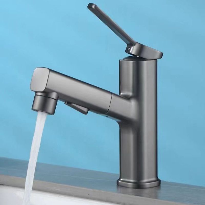 Avtoit | Modern bathroom sink faucet with brass lever handles and swivel spout