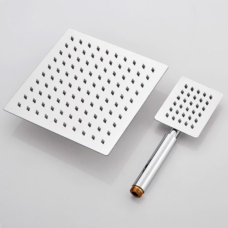 Avtoit | Silver Square Double Shower Head Modern Water Filtration Wall-Mounted Shower Head