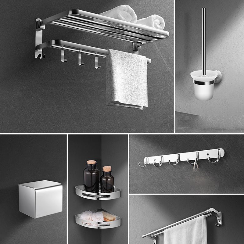 Avtoit | Modern Silver Bathroom Fixtures Set Metal Bathroom Accessories Kit