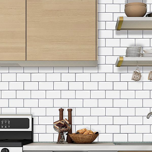 Avtoit | Modern Peel and Stick Tiles PVC Subway Tile Peel and Stick Wall Tile for Bathroom