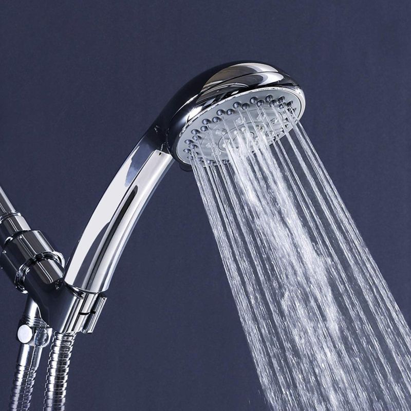 Avtoit | Round Handheld Showerhead in Silver Leak-Resistant Wall-Mounted Showerhead