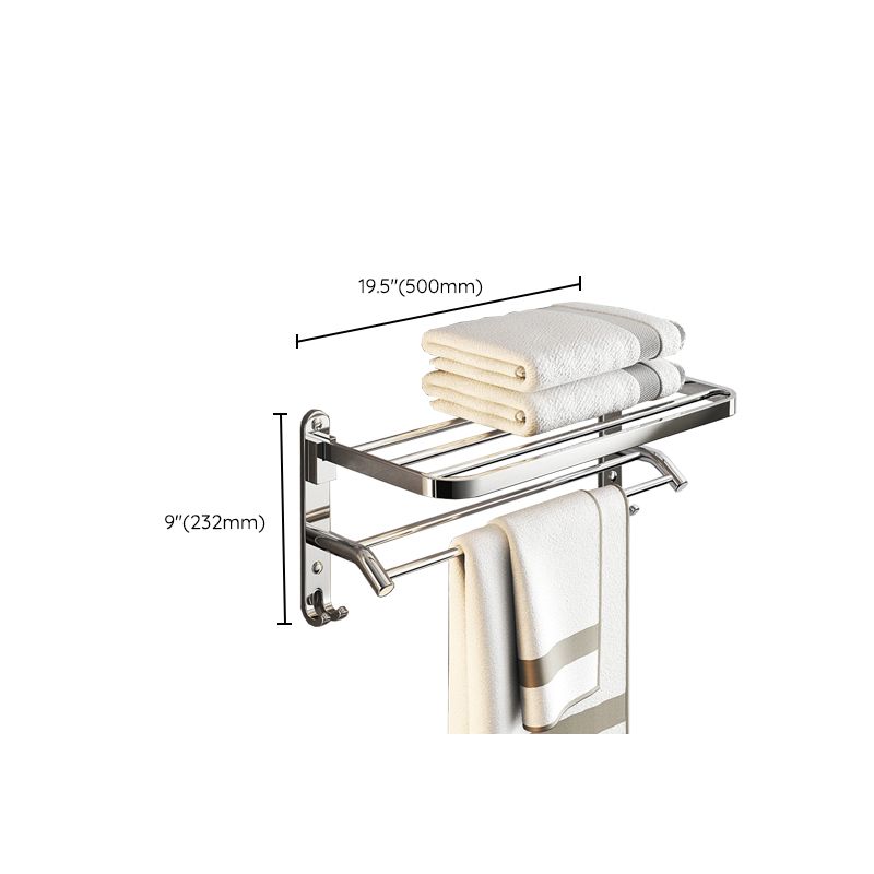 Avtoit | Chrome Modern Bathroom Hardware Set Stainless Steel Towel Hook/Towel Rail & Bathroom Shelf