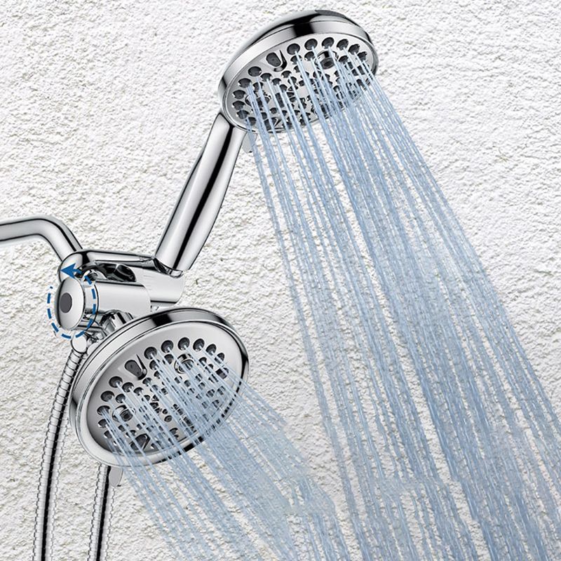 Avtoit | Contemporary Shower Combination Adjustable Shower Head Chrome Ceiling Mounted Round Shower Head