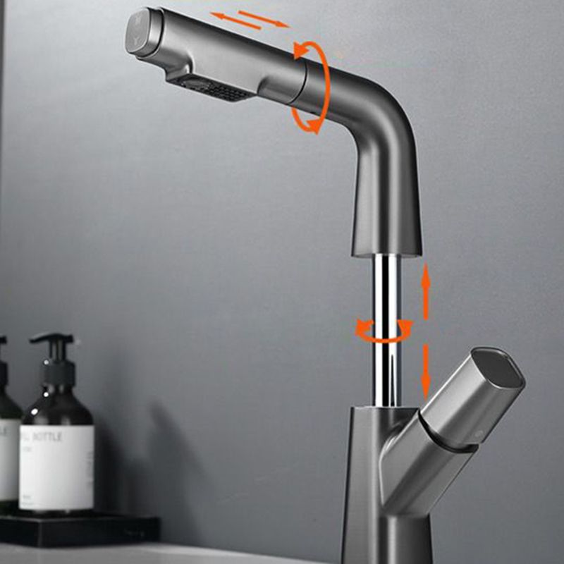 Avtoit | Modern Vessel Sink Faucet Brass Lever Handles Swivel Spout Sink Faucet