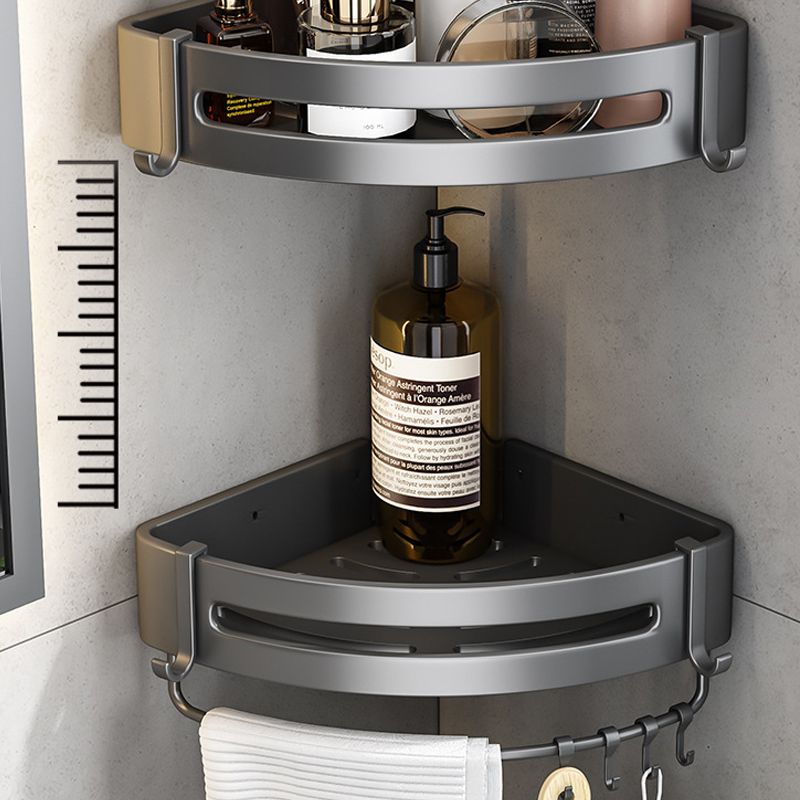Avtoit | Gray bathroom accessories as a single piece or as a set with towel holder/bathroom shelf/robe hooks
