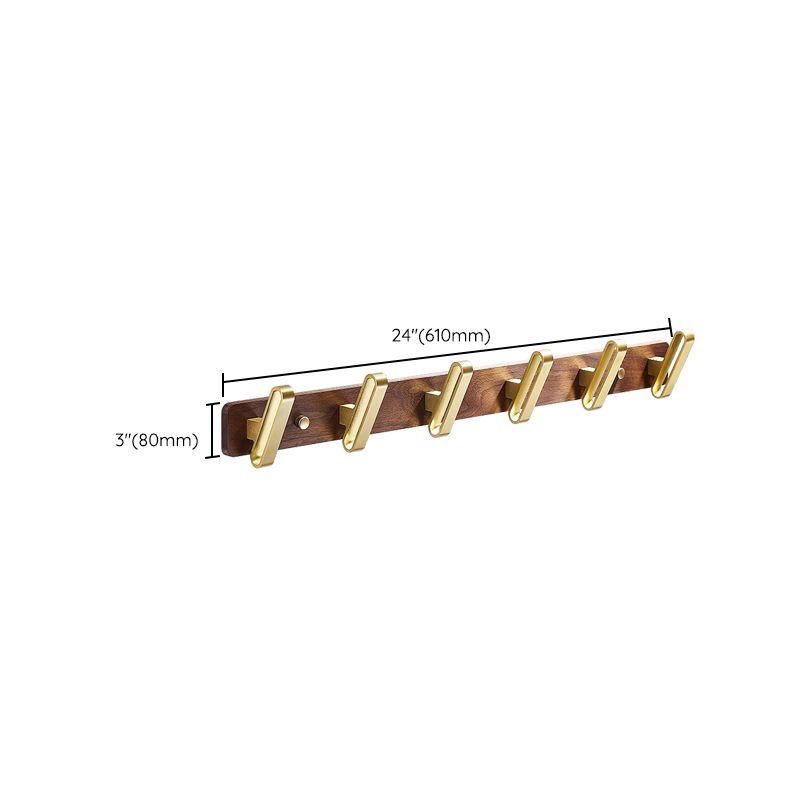 Avtoit | Wood and Aluminum Bath Hardware Set Golden Bathroom Accessory Set