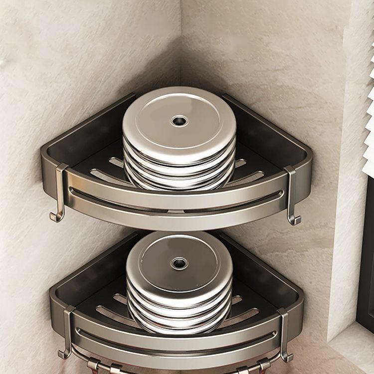 Avtoit | Contemporary bathroom accessory set 3-piece bath shelf with hooks