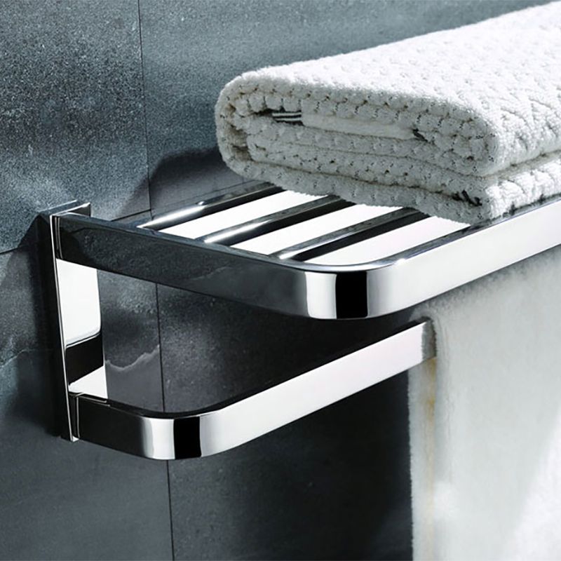Avtoit | Polished Chrome Modern Bathroom Accessory Set made of Stainless Steel Towel Holder/Soap Dish