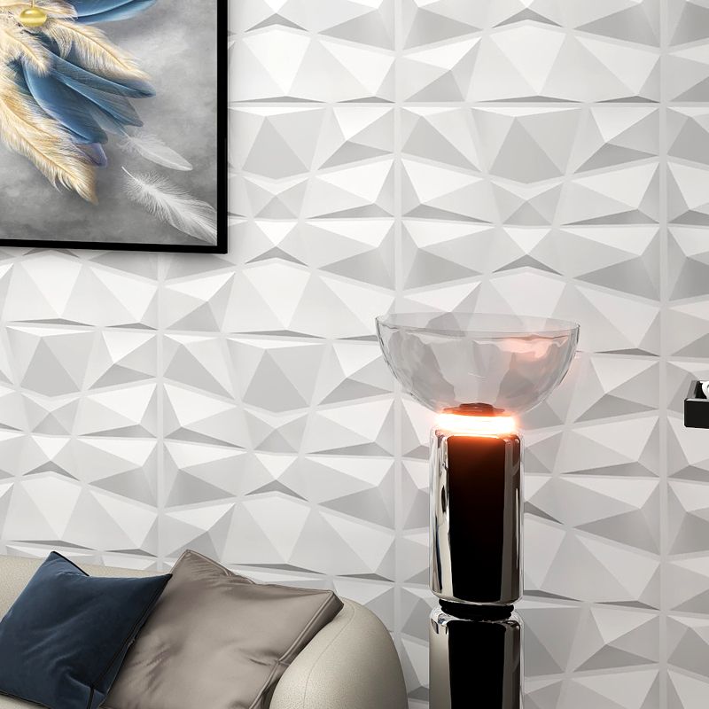 Avtoit | Modern Tin Back Wall Panel Smooth Upholstered Wall Ceiling in Black and White