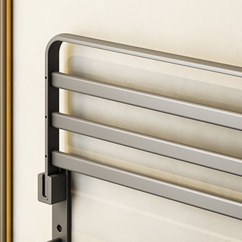 Avtoit | Contemporary Bathroom Accessory Set Gray Aluminum Bathroom Shelf/Towel Rack/Bathtub Hook