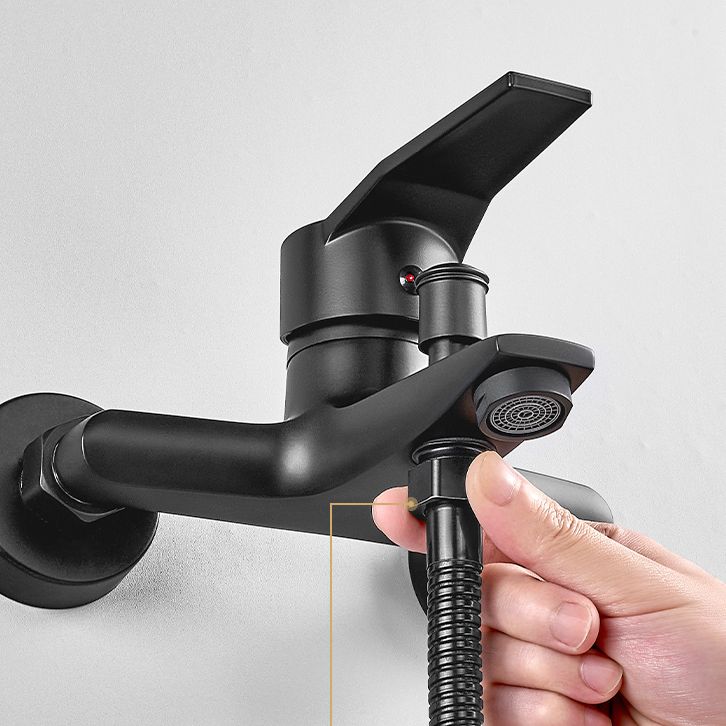 Avtoit | Wall-mounted fixed bathtub faucet lever handle with hand shower