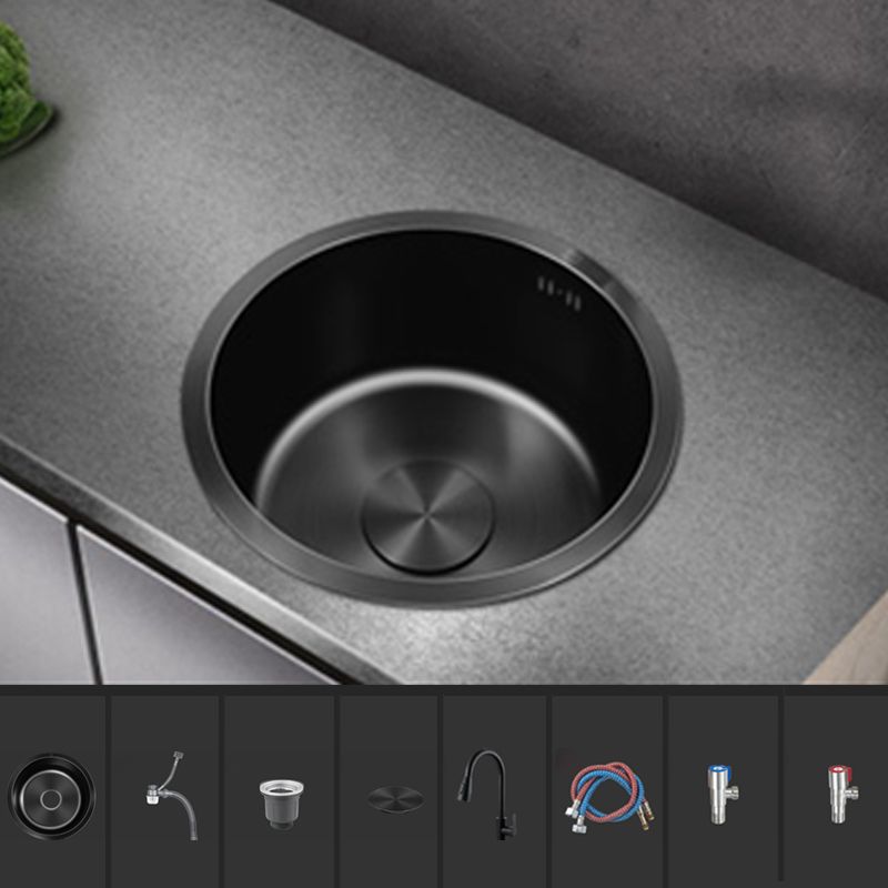 Avtoit | Classic Round Sink Stainless Steel Built-in Sink Non-Slip Round Basin for the Kitchen