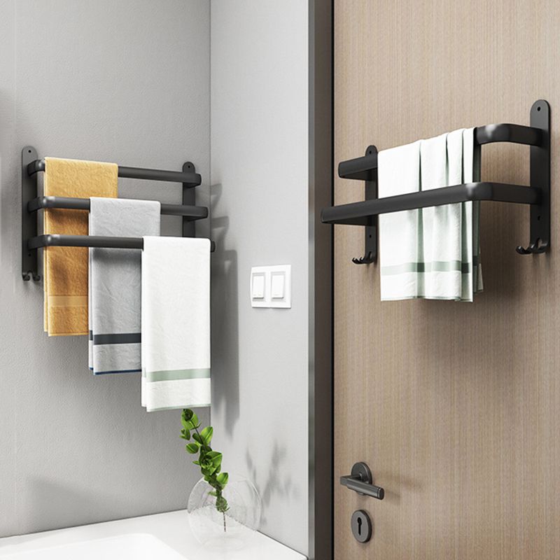 Avtoit | Modern black aluminum bathroom accessory set towel bar bathroom fittings