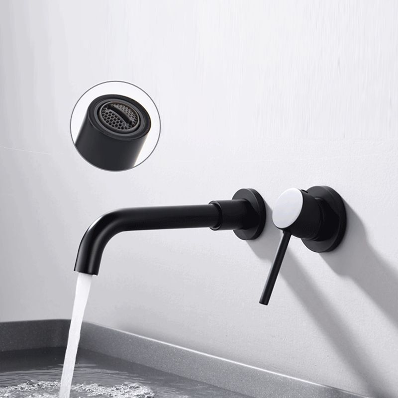 Avtoit | Round Single Handle Bathroom Faucet 2-Hole Wall Mounted Bathroom Faucet with Swivel Head