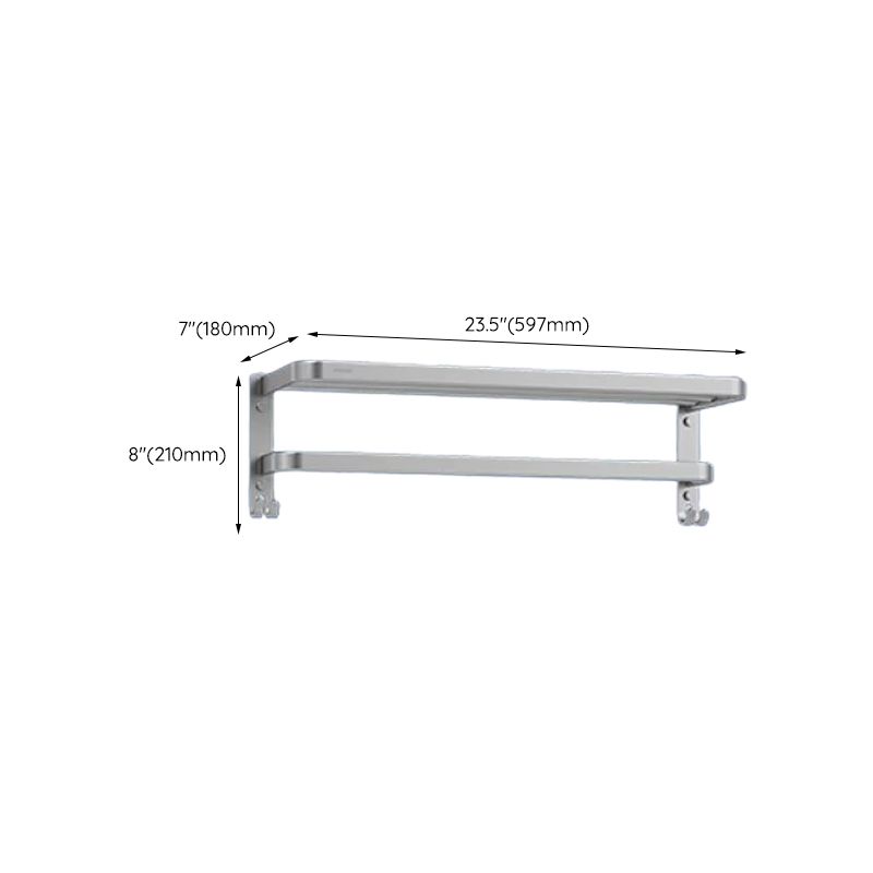 Avtoit | Contemporary bathroom accessory set made of aluminum with towel holder/bath shelf