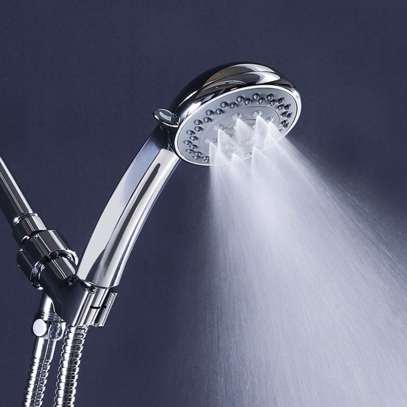 Avtoit | Round Handheld Showerhead in Silver Leak-Resistant Wall-Mounted Showerhead