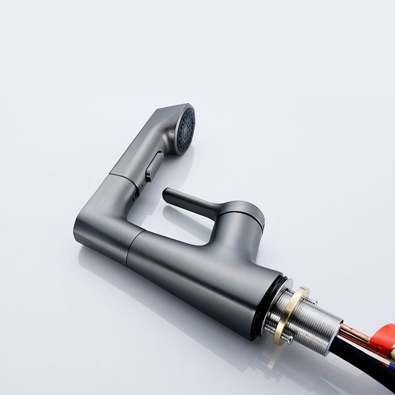 Avtoit | Contemporary Style Center Sink Faucets Lever Handles Faucets for Bathroom