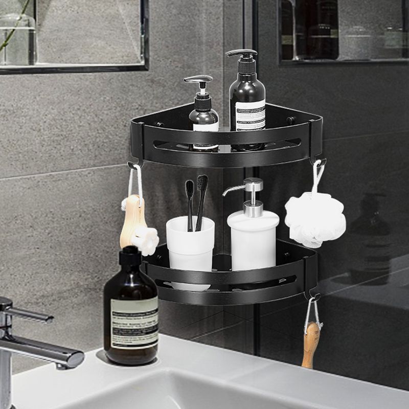 Avtoit | Black/Silver Bath Set Modern 1/2/3-Piece Anti-Rust Bath Rack