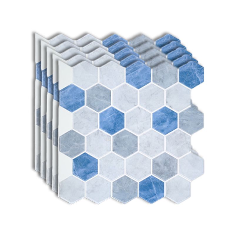 Avtoit | Peel-and-Stick Tiles Hexagonal Waterproof PVC Peel & Stick Mosaic Tile for Shower
