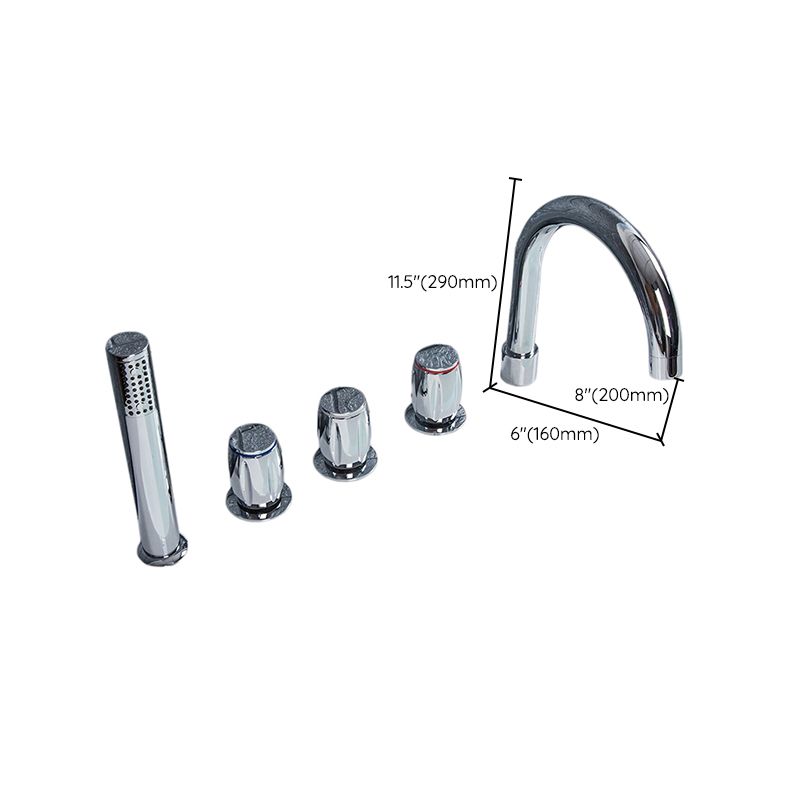 Avtoit | Contemporary Style Bathroom Faucet Metal Deck Mounted Bathroom Faucet
