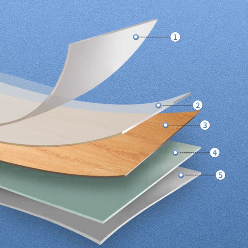 Avtoit | Rectangular PVC Floor Wood Design Peel & Stick Vinyl Flooring