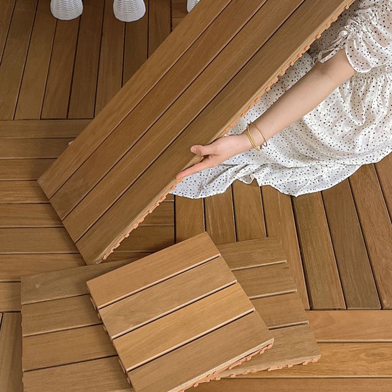 Avtoit | Modern Style Square Wood Floor Corrosion-Resistant Outdoor Wood Floor