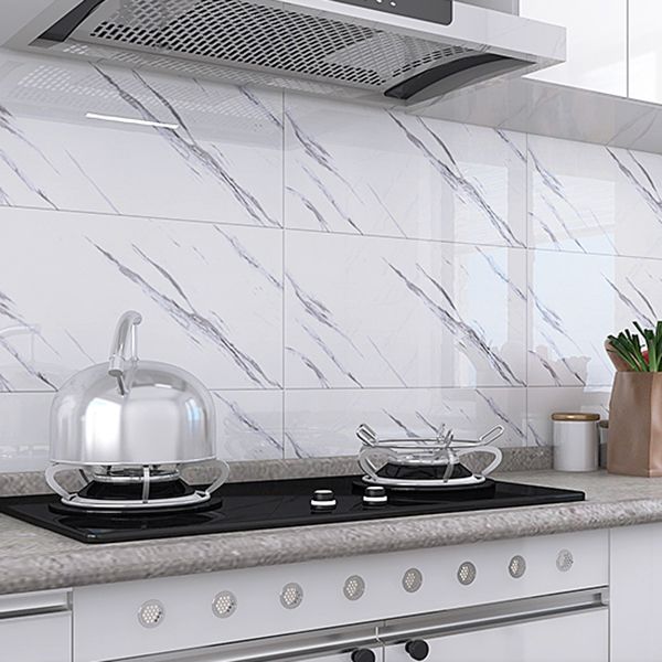 Avtoit | Rectangular PVC 12" X 23" 6-Pack Peel and Stick Wall Tile Kitchen and Bathroom Back Splash