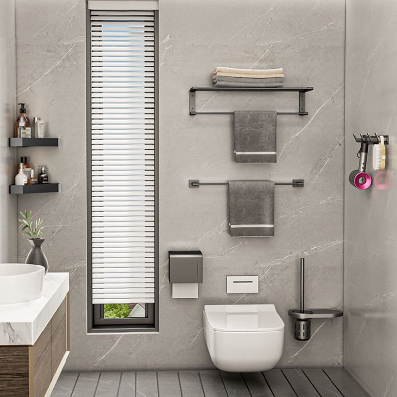 Avtoit | Modern bathroom accessory set Bathroom shelf Towel bar gray bathroom accessory set