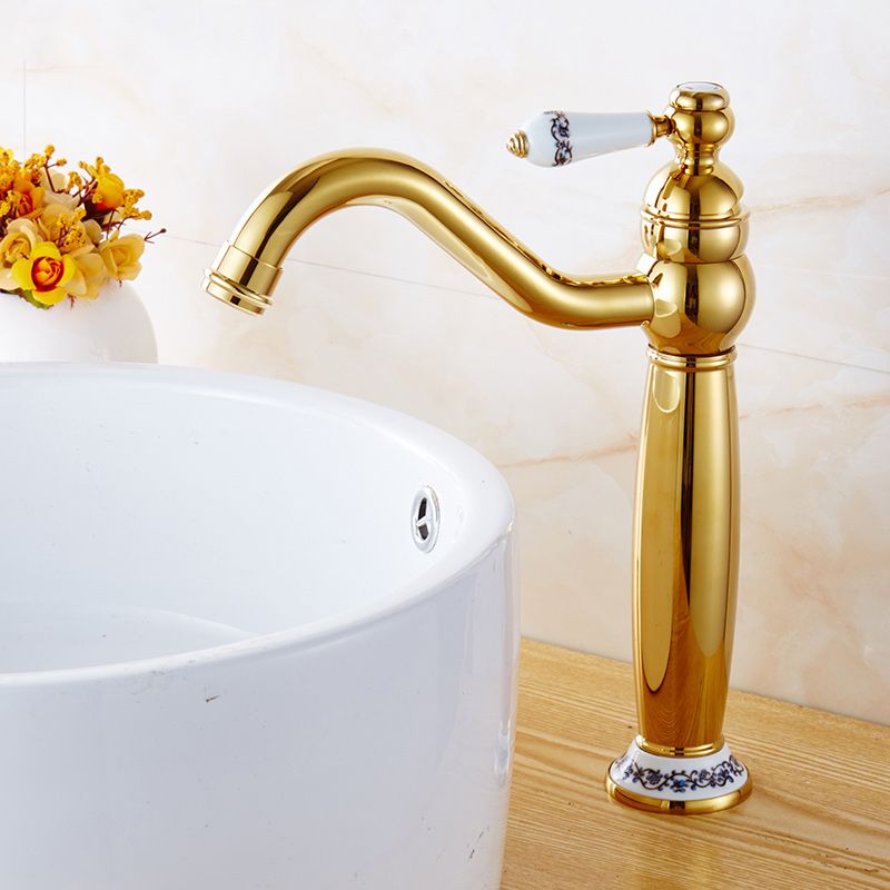 Avtoit | Glam Vessel Faucet Swivel Spout Lever Handle Sink Faucet