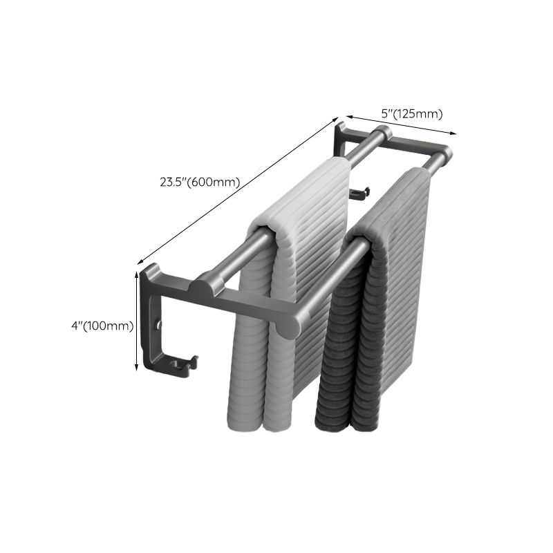 Avtoit | Gray bathroom accessories as a single piece or as a set with towel holder/bathroom shelf/robe hooks