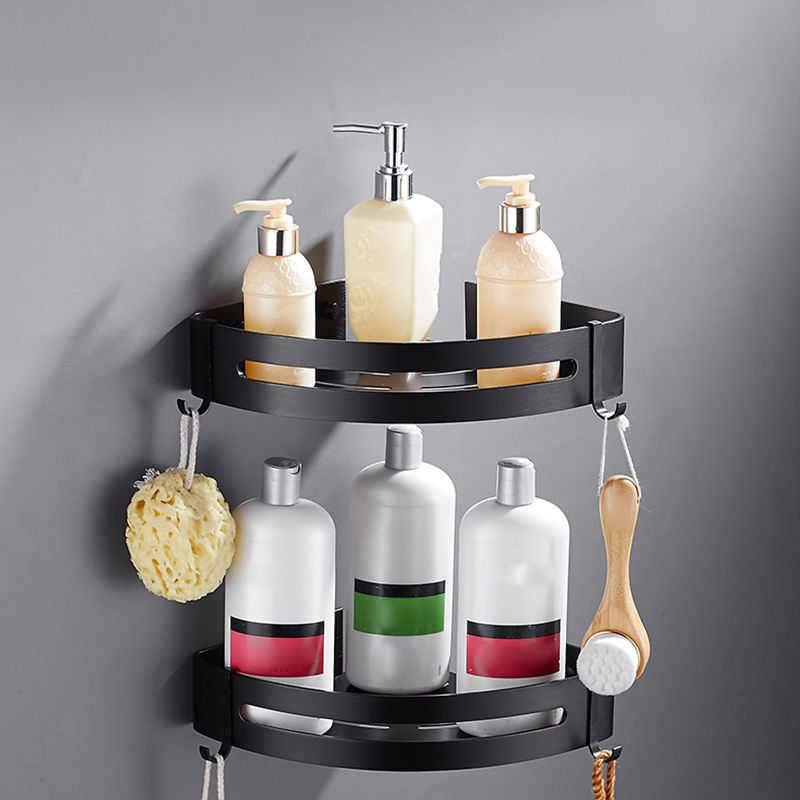 Avtoit | Matt Black Modern Bathroom Accessories Set, Set of 3, Bathroom Shelf