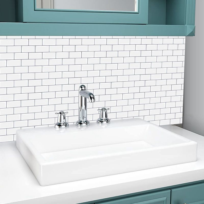 Avtoit | Modern Peel and Stick Tiles PVC Subway Tile Peel and Stick Wall Tile for Bathroom