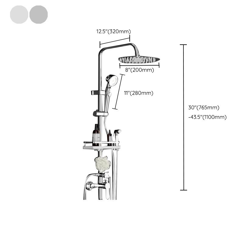 Avtoit | Wall-mounted Rectangular Shower System Stain-resistant Copper Modern Shower System