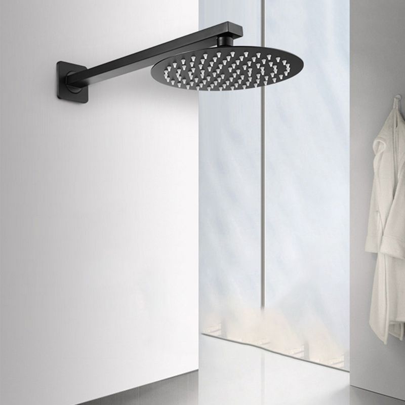 Avtoit | Square and Round Shower Head made of Stainless Steel, Fixed Mounted Ceiling Shower Head in Black