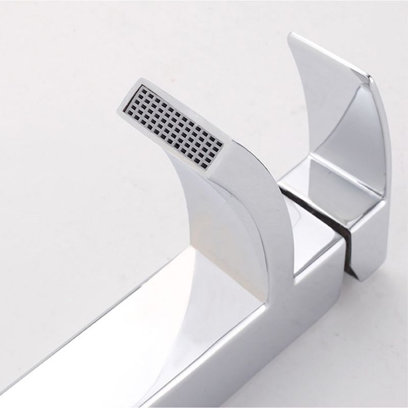 Avtoit | Cubic Chrome Bathroom Faucet Low Arc Single Lever Basin Faucet