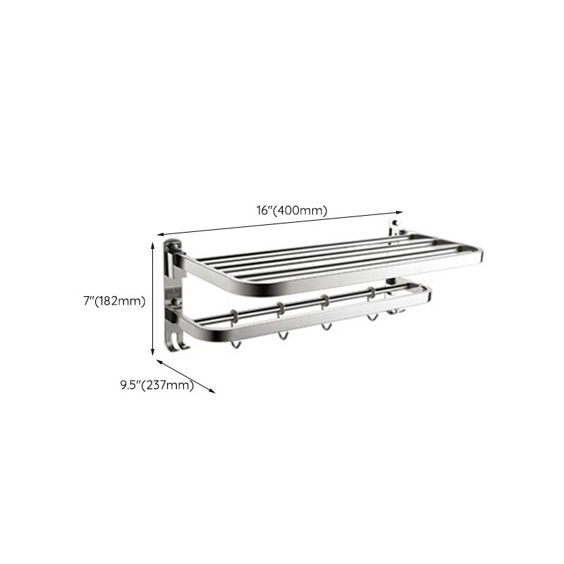 Avtoit | Polished Chrome Modern Bathroom Accessory Set in Stainless Steel with Bath Shelf/Towel Bar