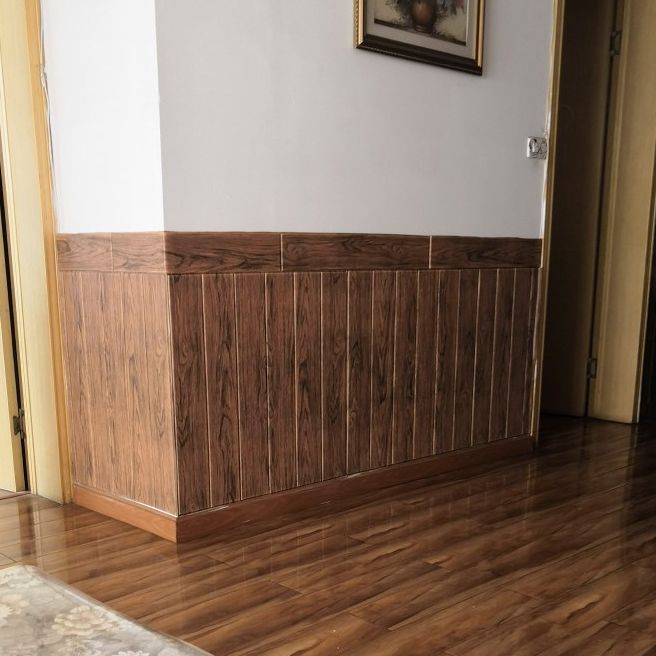 Avtoit | Modern Tin Back Wall Panel Smooth Wall Ceiling Wood Grain Design Set of 1