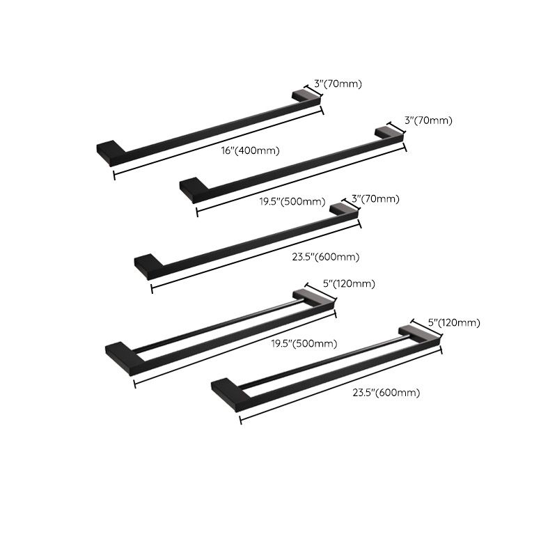 Avtoit | Traditional Bathroom Accessories Hardware Set in Black Metal